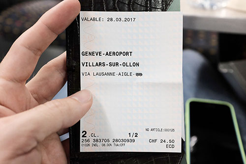 Villars Ticket From Geneva
